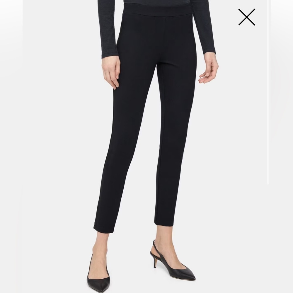 Theory Legging in Stretch Knit Ponte, Size Small, Black
